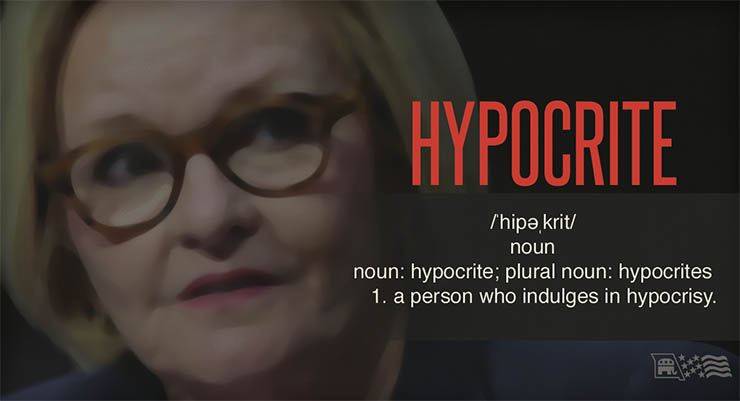 Claire McCaskill Hypocrite